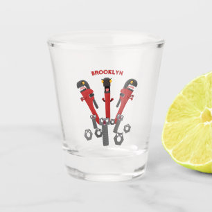 Verre A Shot Clé à tuyau monstre outils humour dessin animé