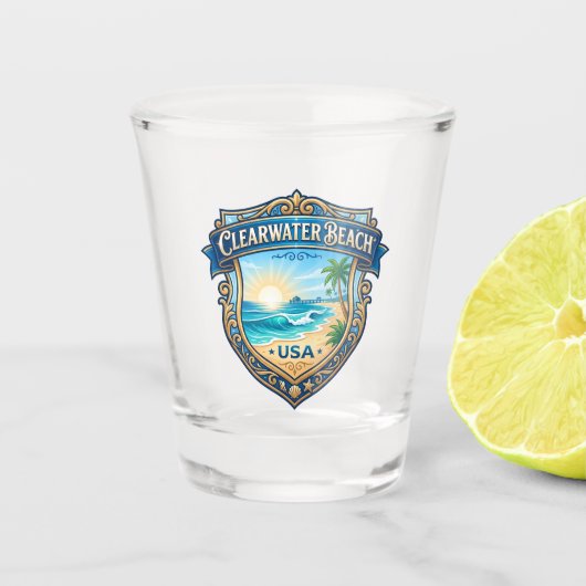 Verre A Shot Clearwater Beach Floride (Devant)