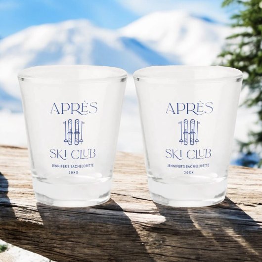 Verre A Shot Club Après Ski Fête de Bachelorette d'hiver Ski