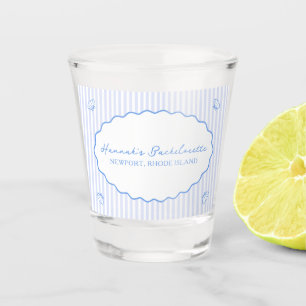 Verre A Shot Coastal Chic Blue Bachelorette Seersucer Shell