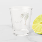 Verre A Shot Coastal Palm Tree Personalized (Dos)