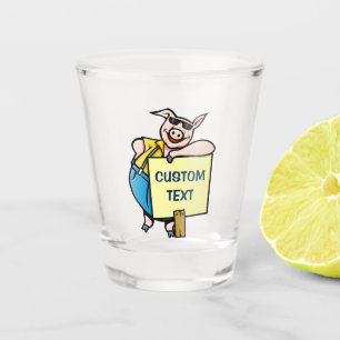 Verre A Shot Cochon avec signe
