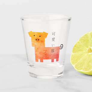 Verre A Shot cochon kawaii