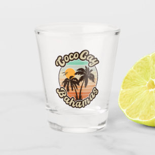 Verre A Shot Coco Cay Bahamas Retro Sunset Souvenirs 60s