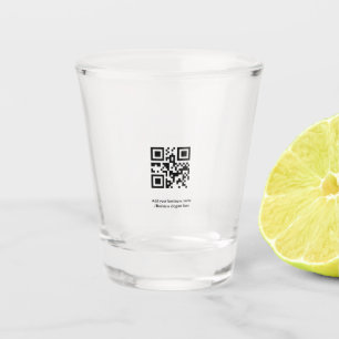 Verre A Shot Code QR personnalisé simple ajouter votre nom log