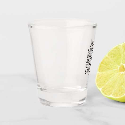 Verre A Shot Codes de l'Illinois (Gauche)