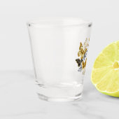 Verre A Shot Coeur aux papillons d'or (Gauche)