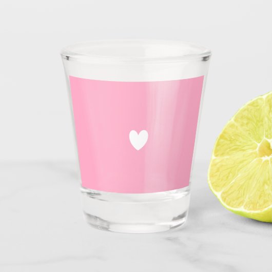 Verre A Shot Coeur blanc (Devant)
