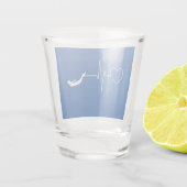 Verre A Shot Coeur de natation (Dos)