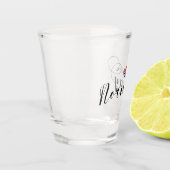 Verre A Shot Coeur norvégien de drapeau, Norvège (Gauche)