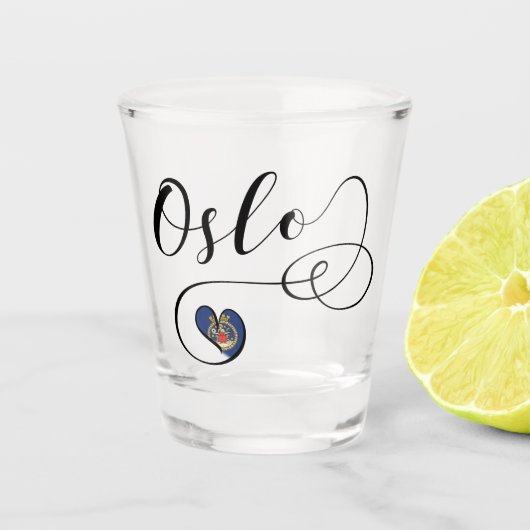 Verre A Shot Coeur Oslo, norvégien (Devant)