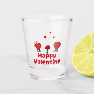 Verre A Shot coeur rouge mignon