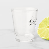 Verre A Shot Coeur suédois de drapeau, conception de manuscrit (Gauche)