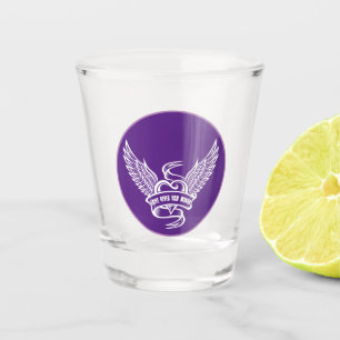 Verre A Shot Coeur vintage Avec Ailes, L'Amour Vous Donne Des A