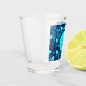 Verre A Shot Coeurs bleus vifs (Gauche)