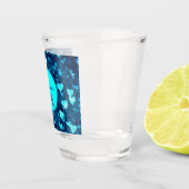 Verre A Shot Coeurs bleus vifs (Droite)