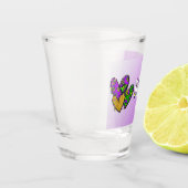 Verre A Shot Coeurs Mardi Gras (Gauche)