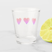 Verre à shot Cœurs Rouge Rose Mariage Saint-Valent (Dos)