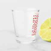 Verre A Shot Coeurs rouges joueurs (Gauche)