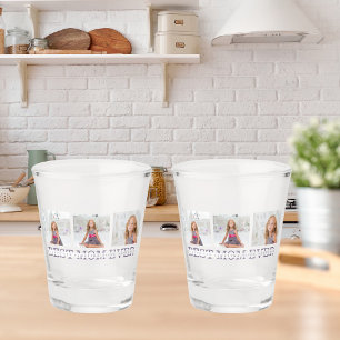 Verre A Shot Collage Photo Purple Best Mom Ever Cadeau