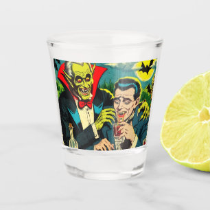 Verre A Shot Comics Vampire d'horreur vintage