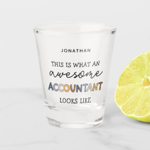 Verre A Shot Comptable personnalisé Funny Comptable génial