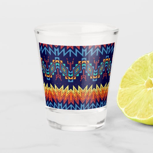 Verre A Shot Conception abstraite de la conception tribale (Devant)