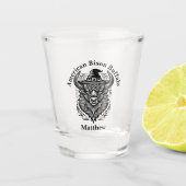 Verre A Shot Conception complexe d'un bison avec un Casquette (Devant)