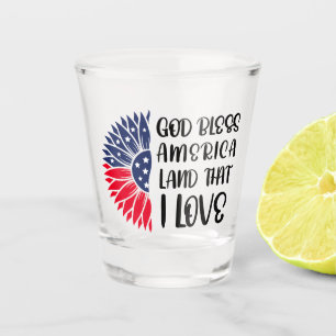 Verre A Shot Conception de célébration américaine du tournesol