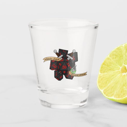 Verre A Shot Conception de dés non fiables (Devant)