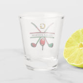 Verre A Shot Conception de monogramme de golf de Noël (Dos)
