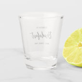 Verre A Shot Conception de script de demoiselle d'honneur minim (Dos)