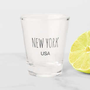 Verre A Shot Conception de typographie minimaliste New York USA
