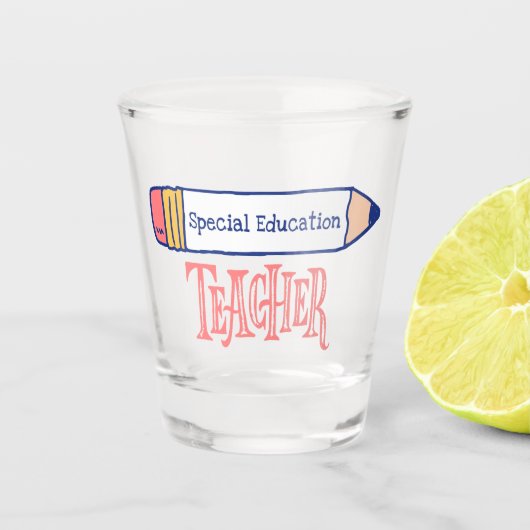 Verre A Shot Conception du crayon enseignant de l'éducation spé (Devant)