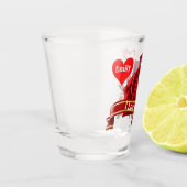Verre A Shot Conception Rose de Saint-Valentin personnalisée (Gauche)