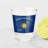 Verre A Shot Conch Republic Flag (Devant)