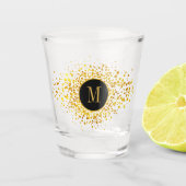 Verre A Shot Confetti Monogram Gold Foil Black ID445 (Devant)