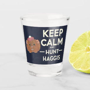 Verre A Shot Conserver le calme et la chasse Haggis écossais