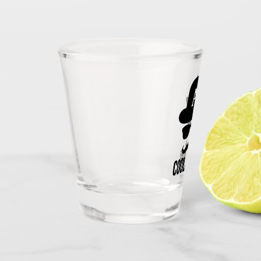 Verre A Shot Cool papa moustache barbe meilleur papa jamais Mon (Gauche)