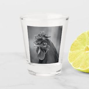 Verre A Shot Coq noir et blanc