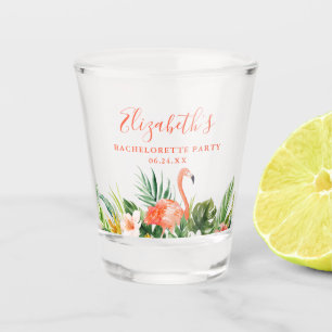 Verre A Shot Coral tropical Floral Bachelorette Party