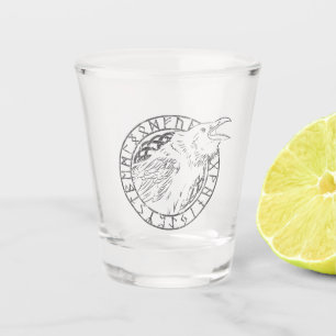 Verre A Shot Corbeau Odin Viking Mythologie runes runique