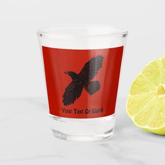 Verre A Shot Corbeau rouge (Devant)