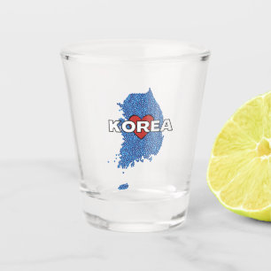 Verre A Shot CORÉE DU SUD avec LOVE Soju