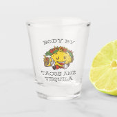 Verre A Shot Corps par Tacos & Tequila | Drôle de Taco (Devant)