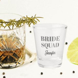 Verre A Shot Cortège de mariage gris foncé de la mariée personn