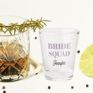 Verre A Shot Cortège de mariage mauve personnalisé pour la mari