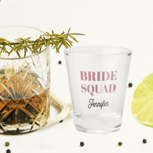Verre A Shot Cortège de Mariage Rose Poussiéreuse Mariée Person