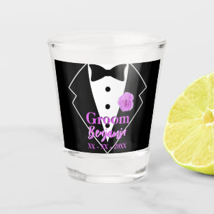 Verre A Shot Costume de mariage smoking lavande personnalisé po