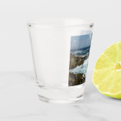 Verre A Shot Côte rocheuse d'Aruba et océan bleu (Gauche)
